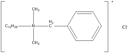 十二烷基二甲基苄基氯化铵 1227(洁尔灭,苯扎氯铵)结构式